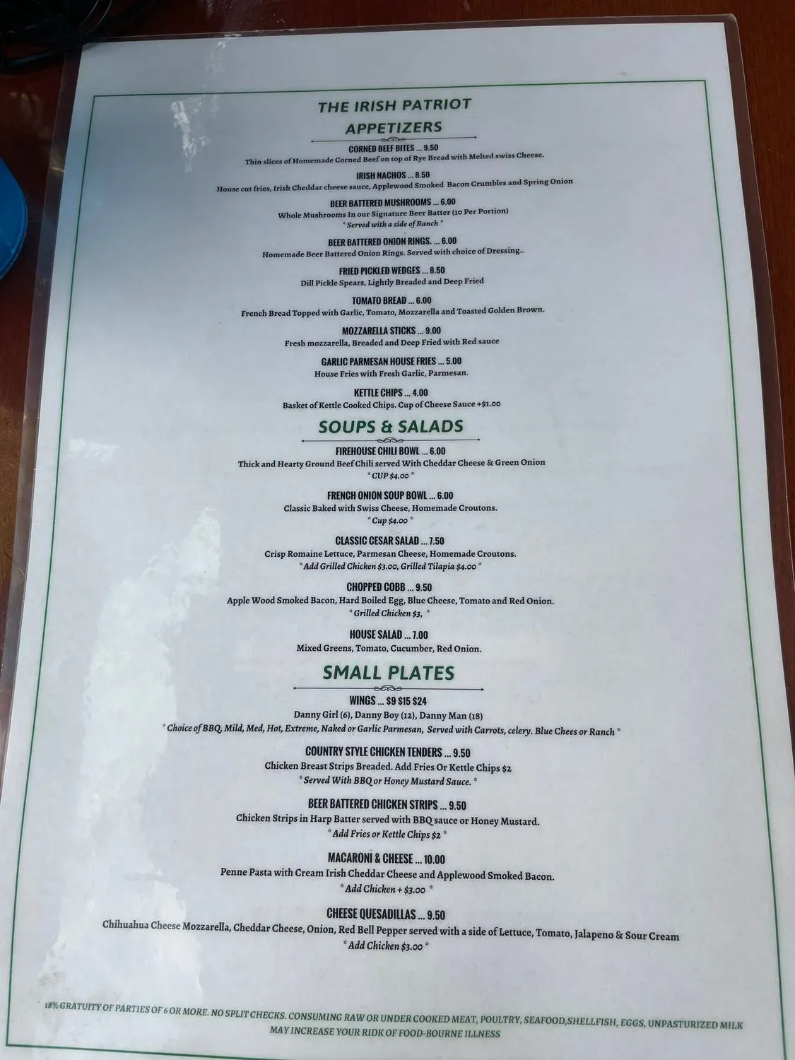 Menu 1