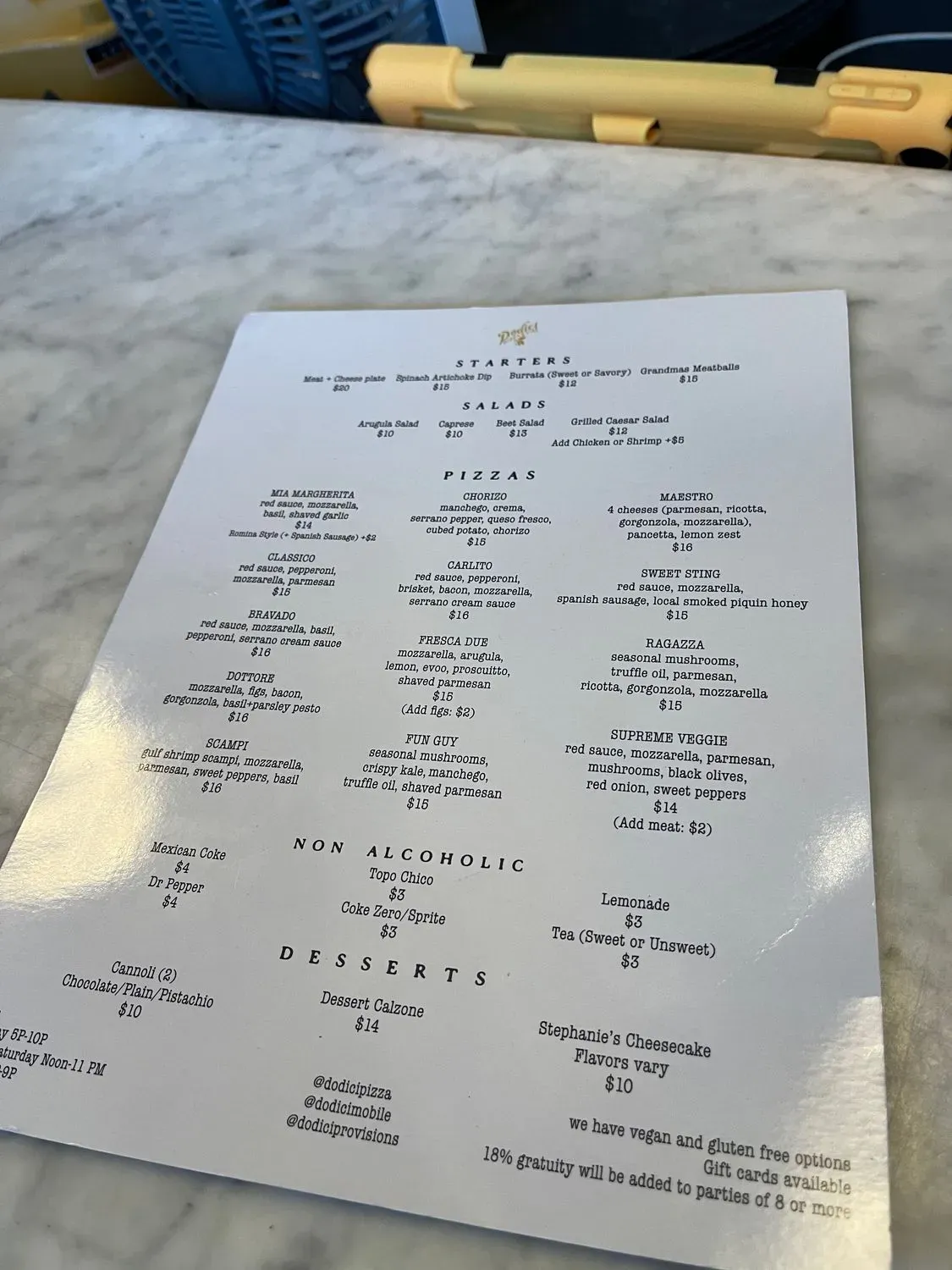 Menu 5