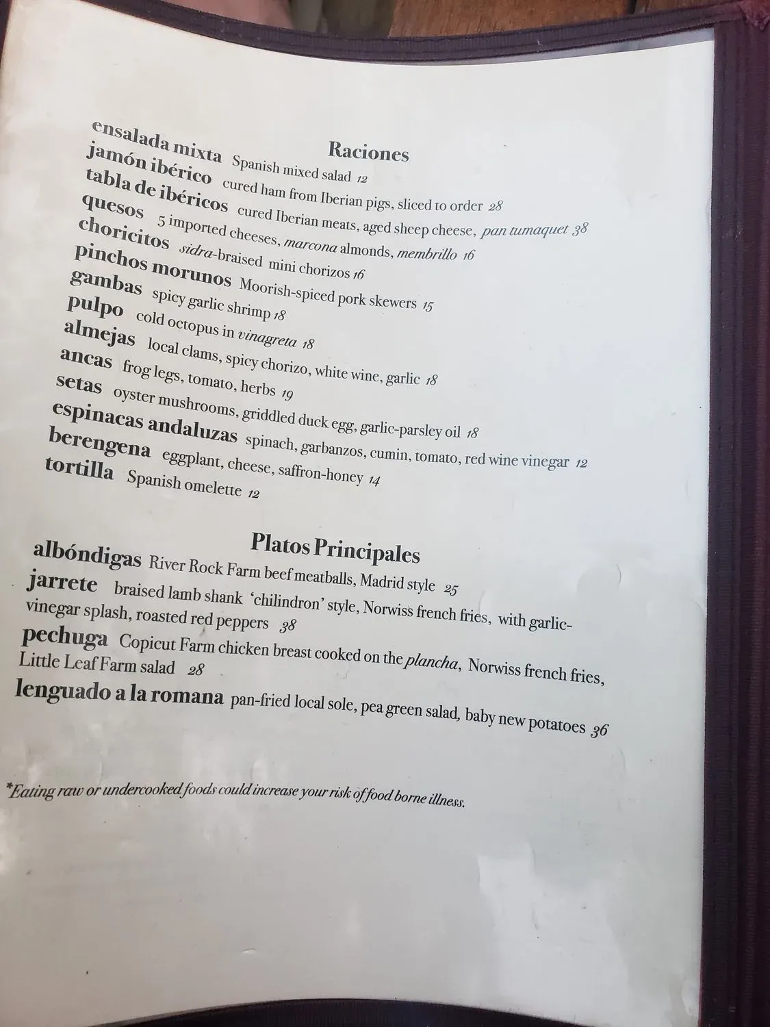 Menu 5