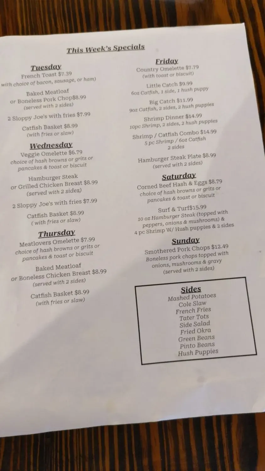 Menu 5