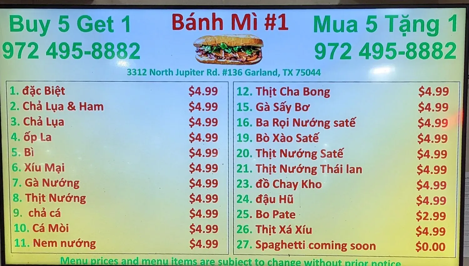 Menu 1