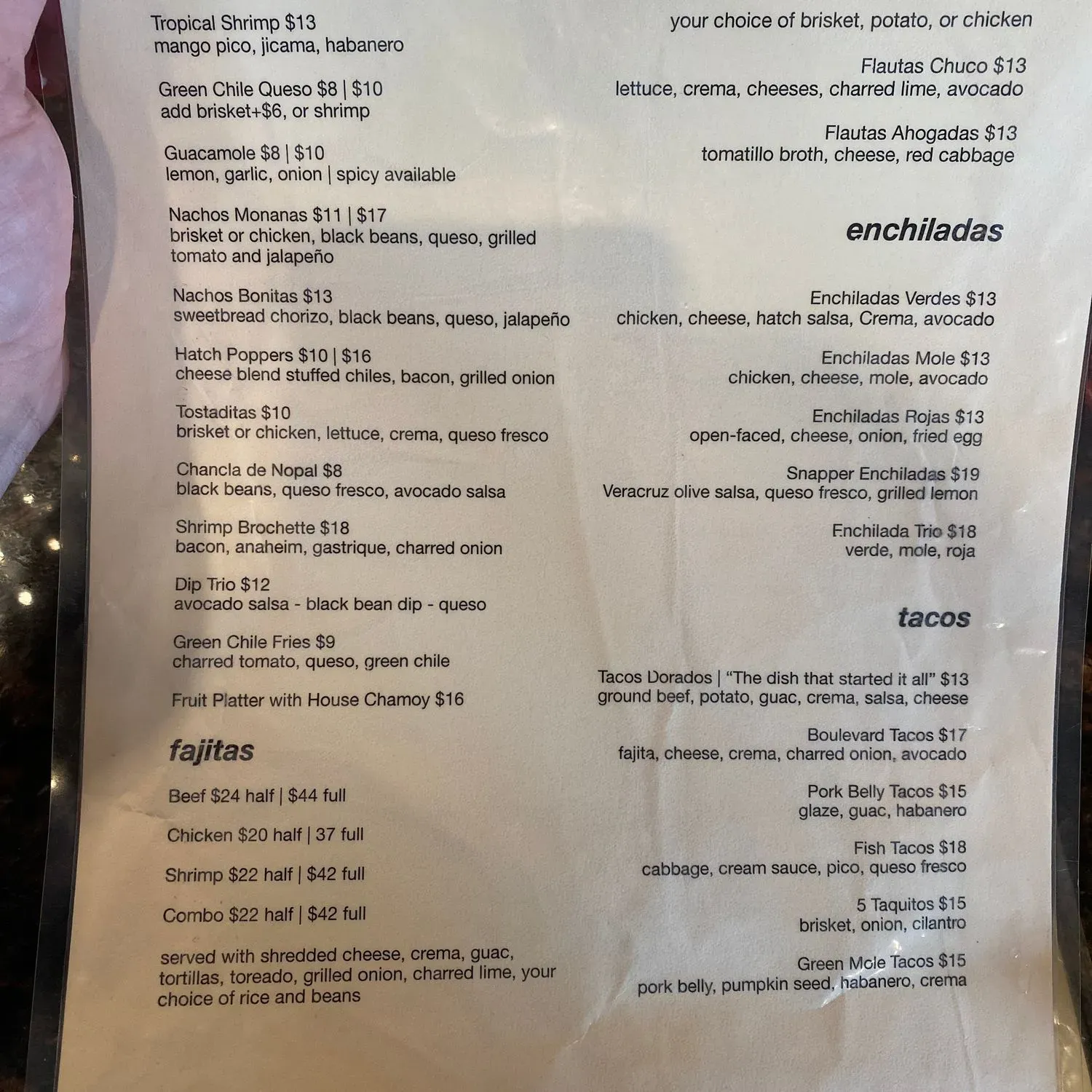 Menu 1