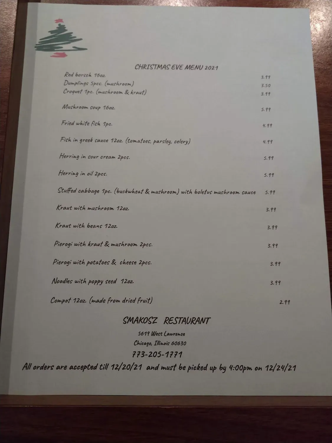 Menu 5