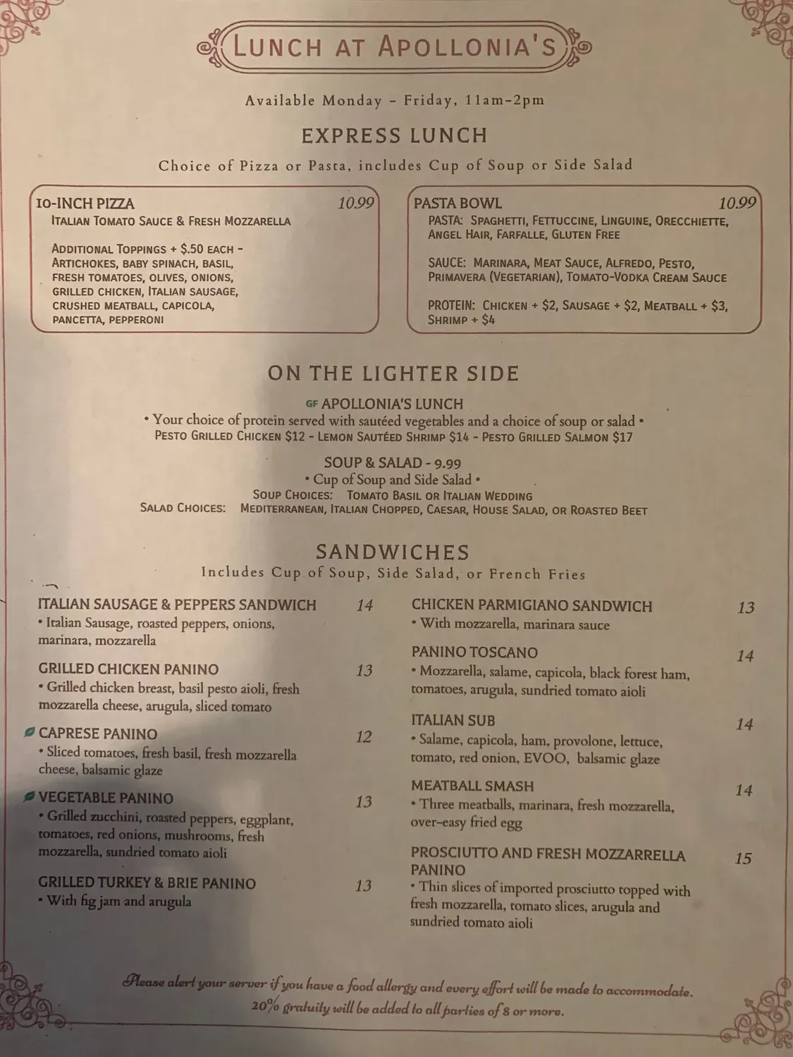 Menu 1