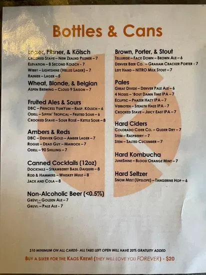 Menu 1