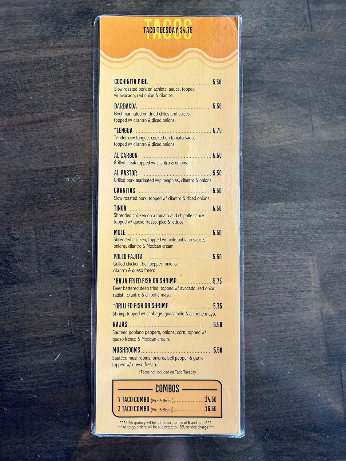 Menu 6