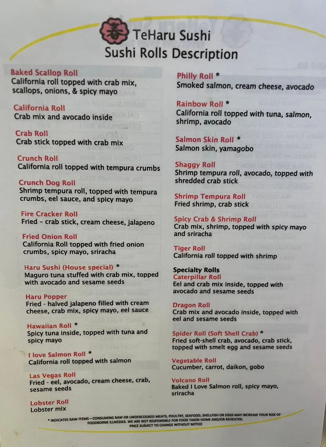 Menu 1