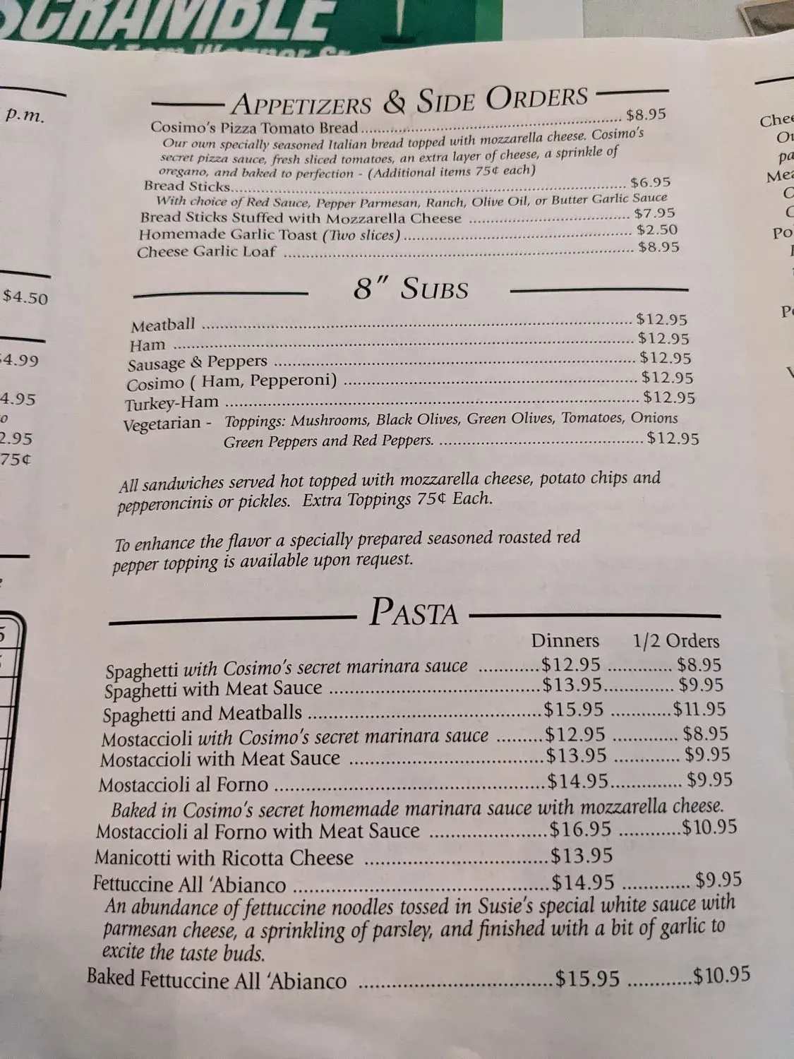 Menu 3