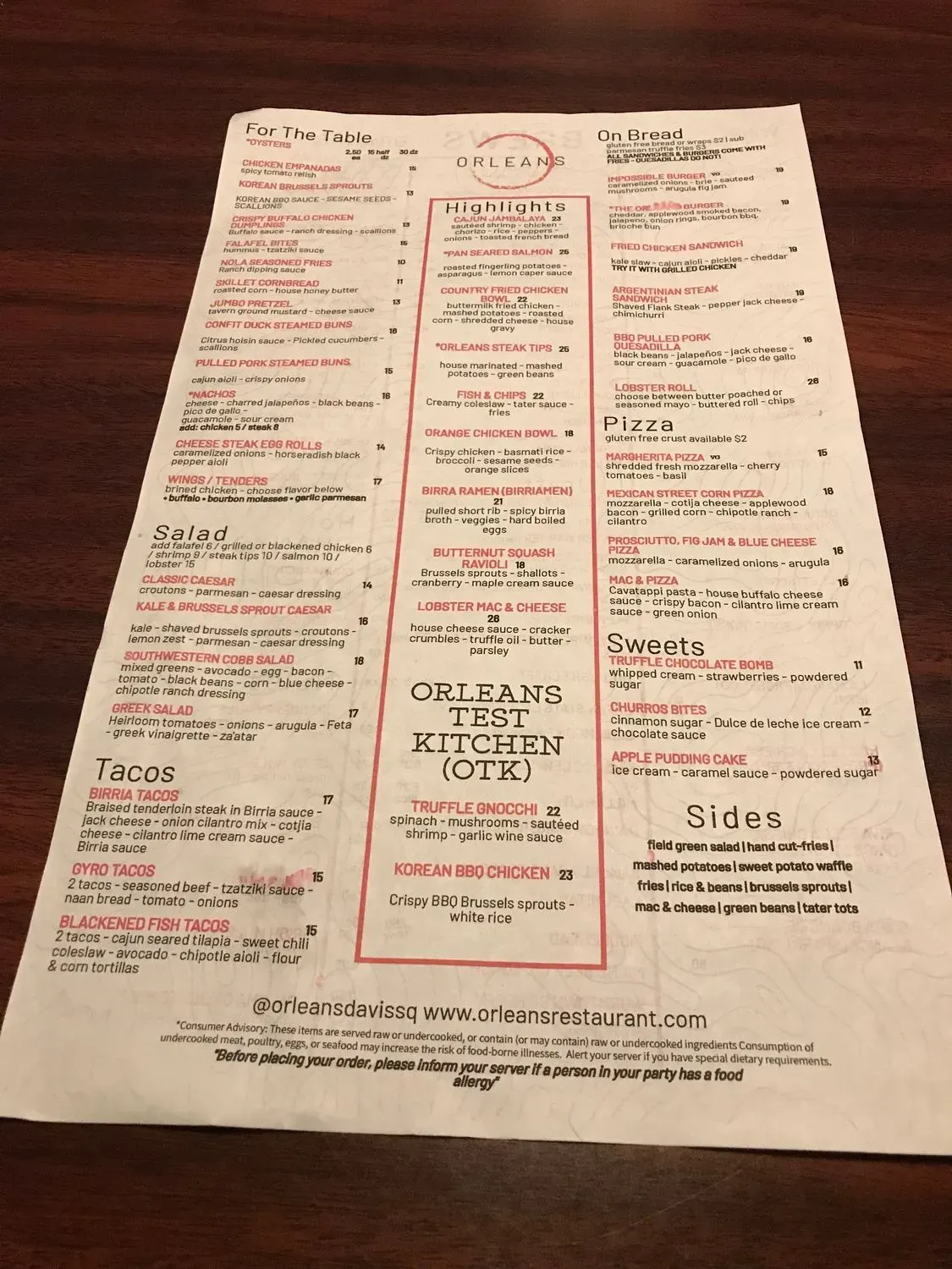 Menu 1