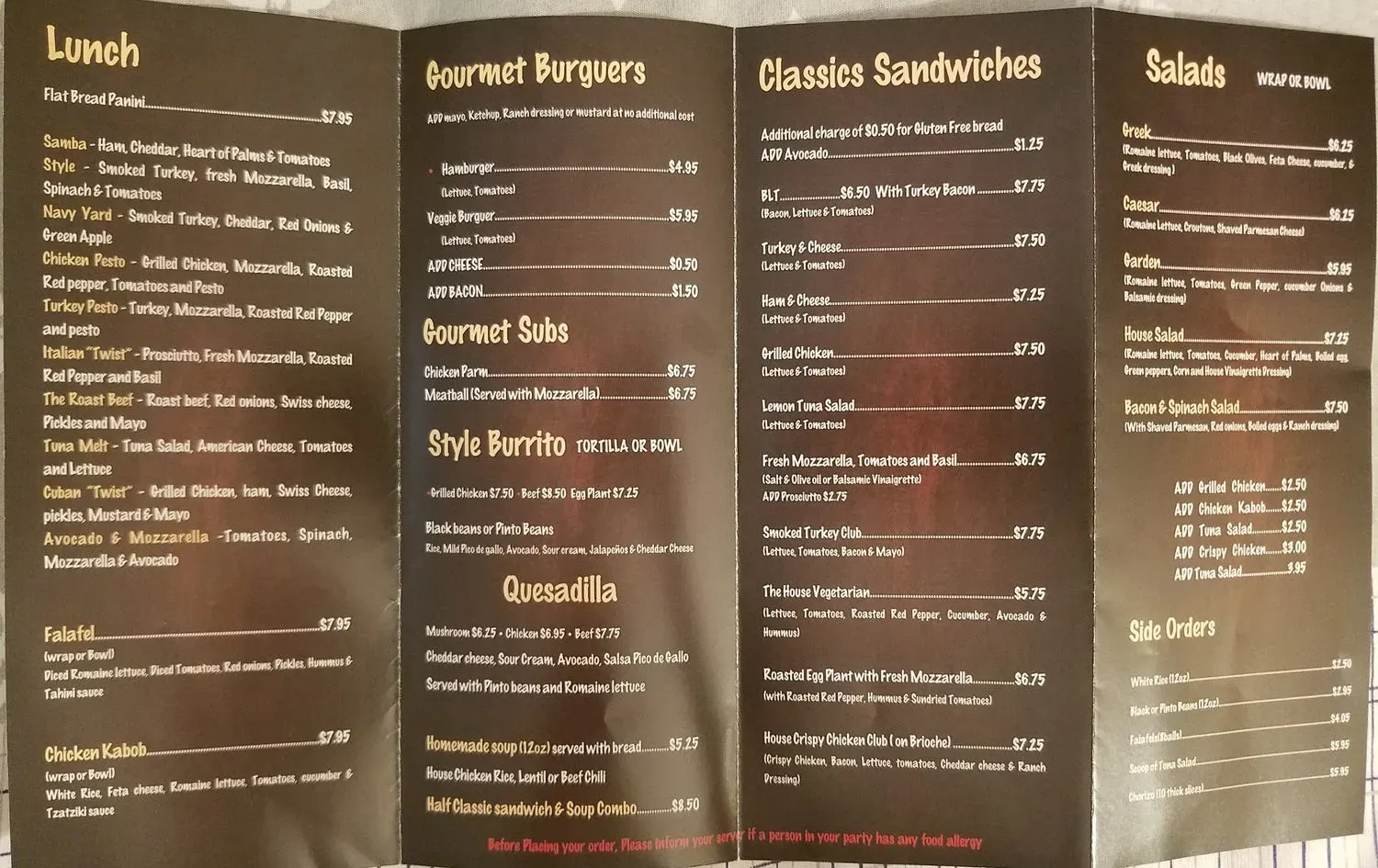 Menu 5