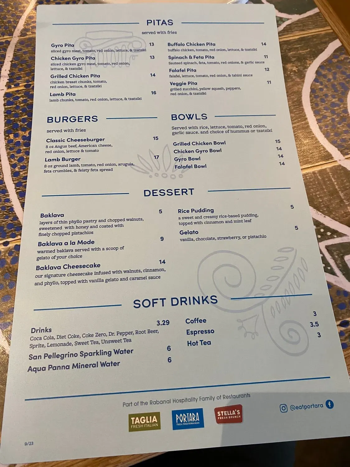 Menu 1