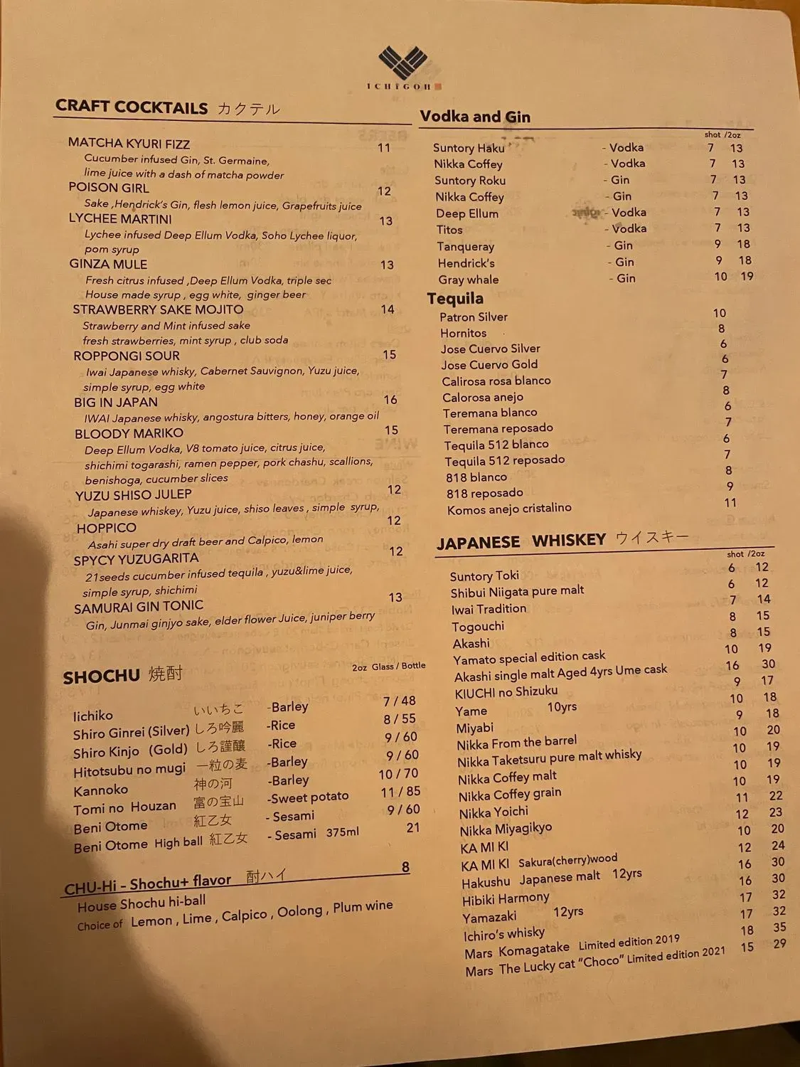 Menu 1