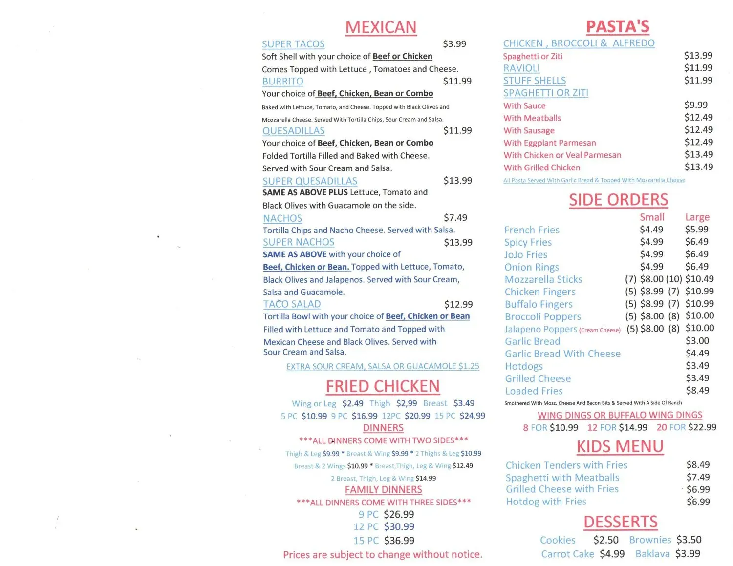 Menu 2