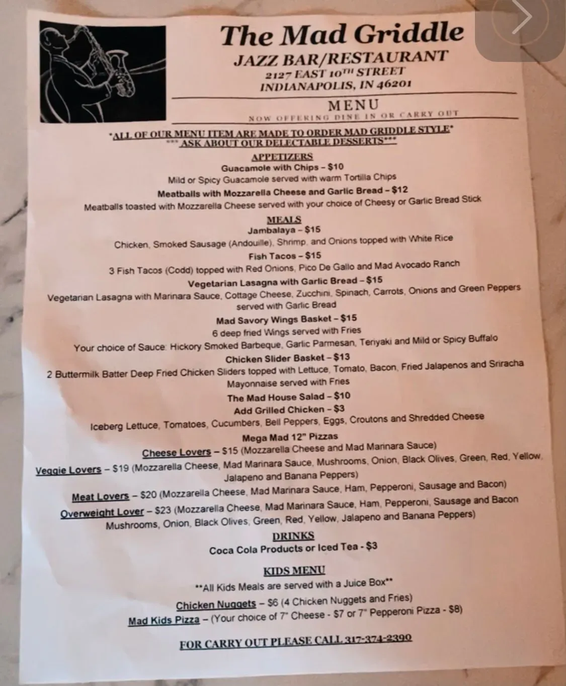 Menu 1