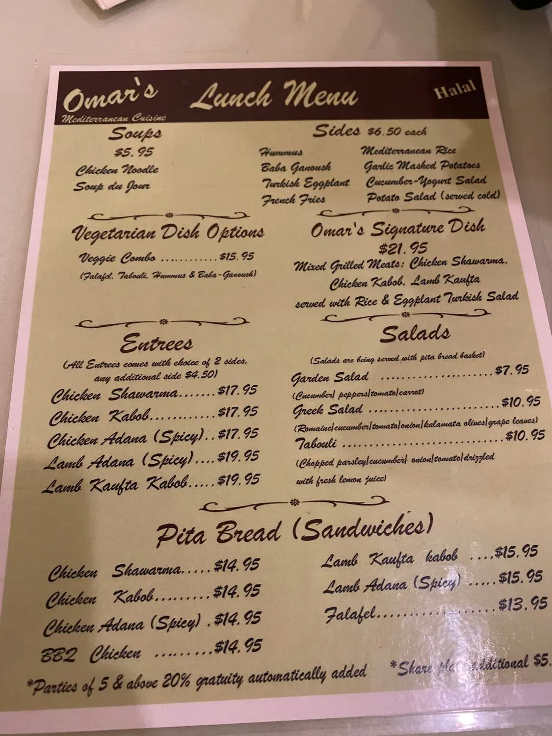 Menu 1