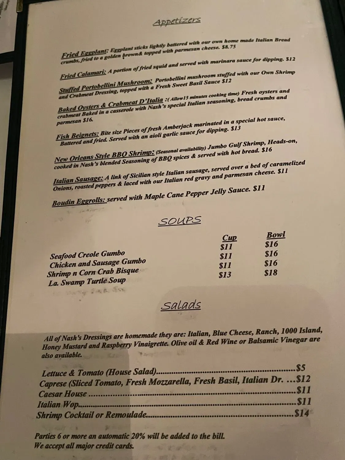 Menu 1