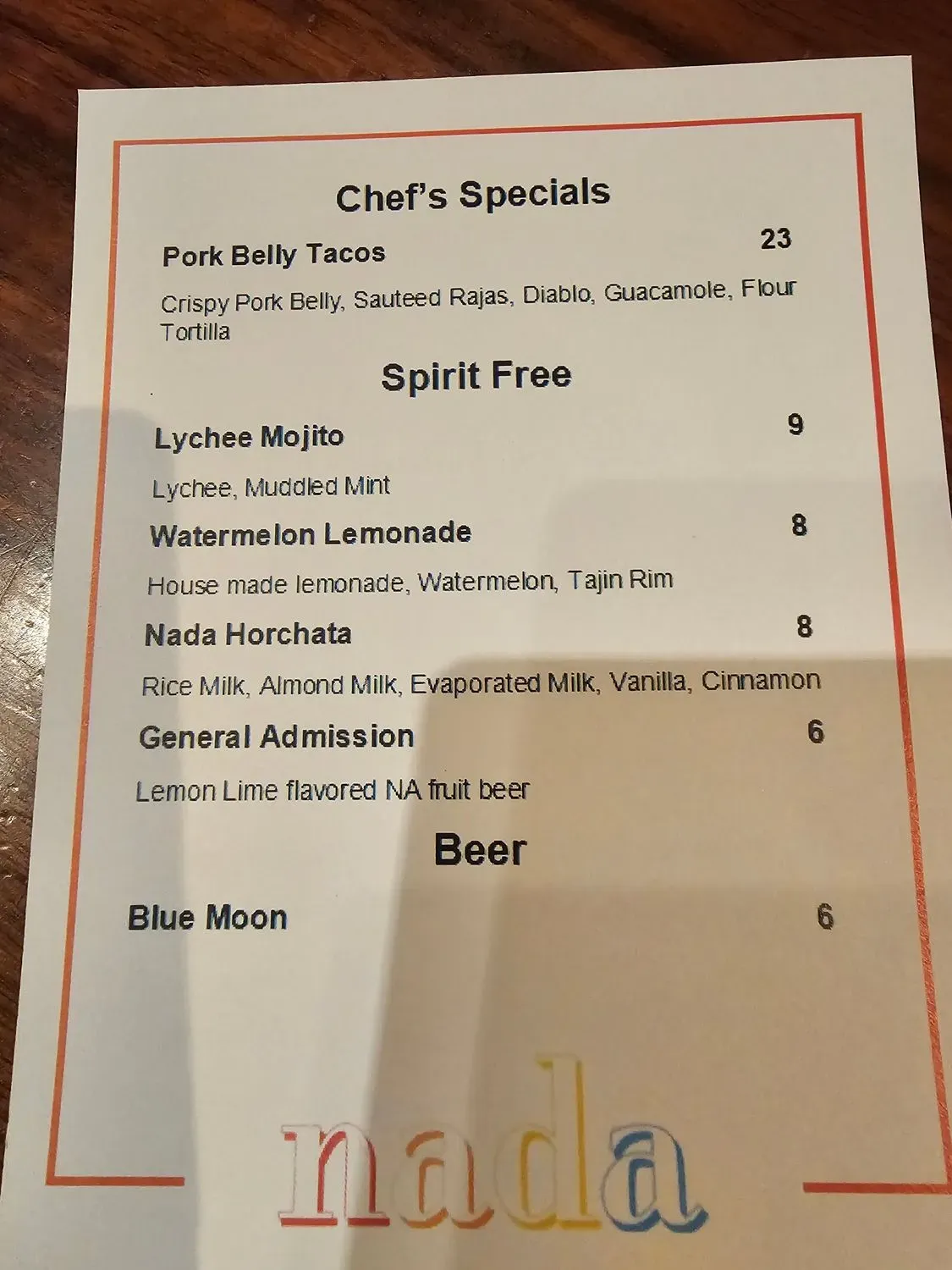 Menu 2