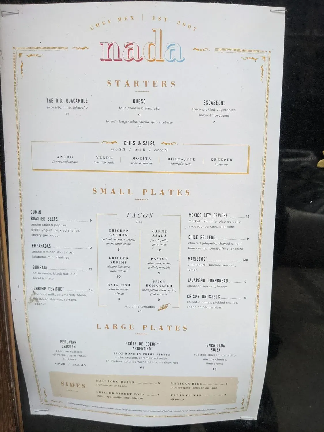 Menu 1