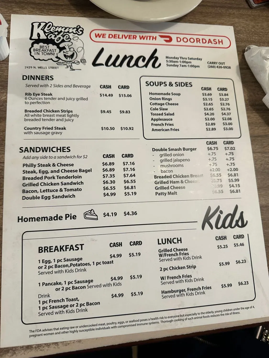 Menu 5