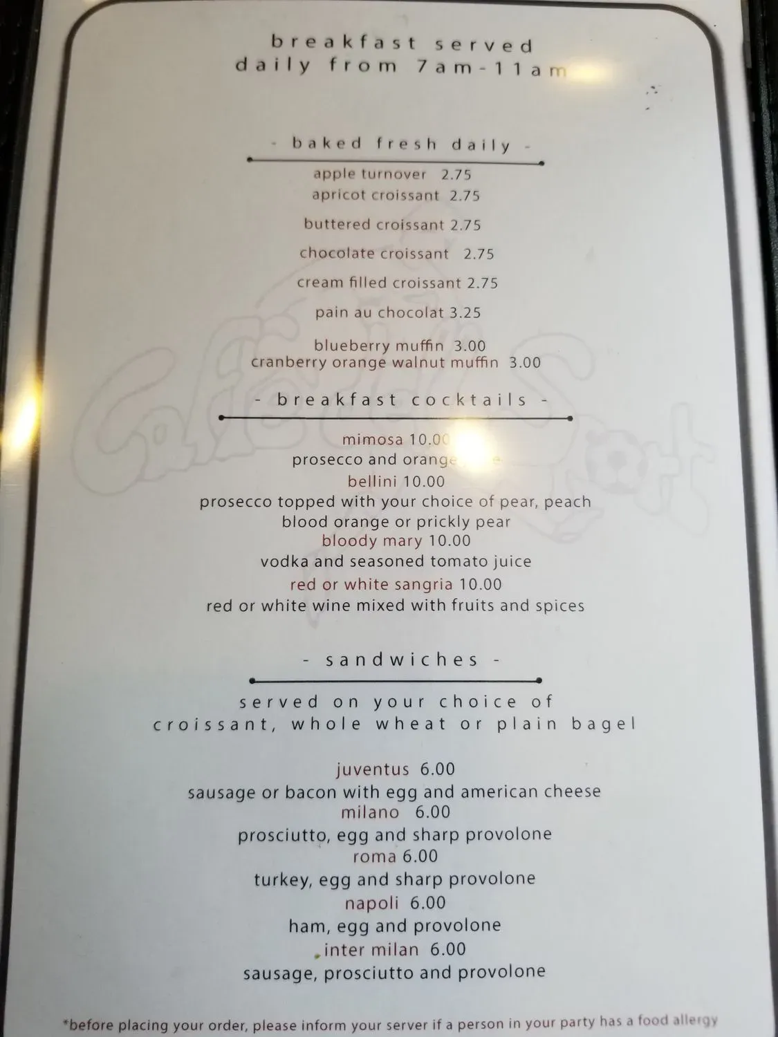 Menu 5