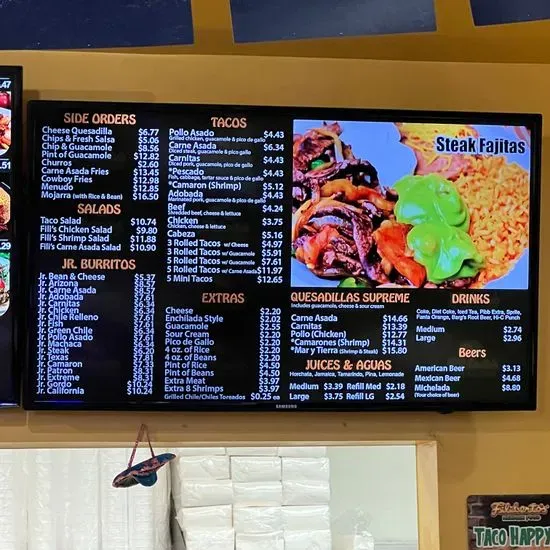 Filiberto's Mexican Food Menu | Queen Creek, AZ | Checkle