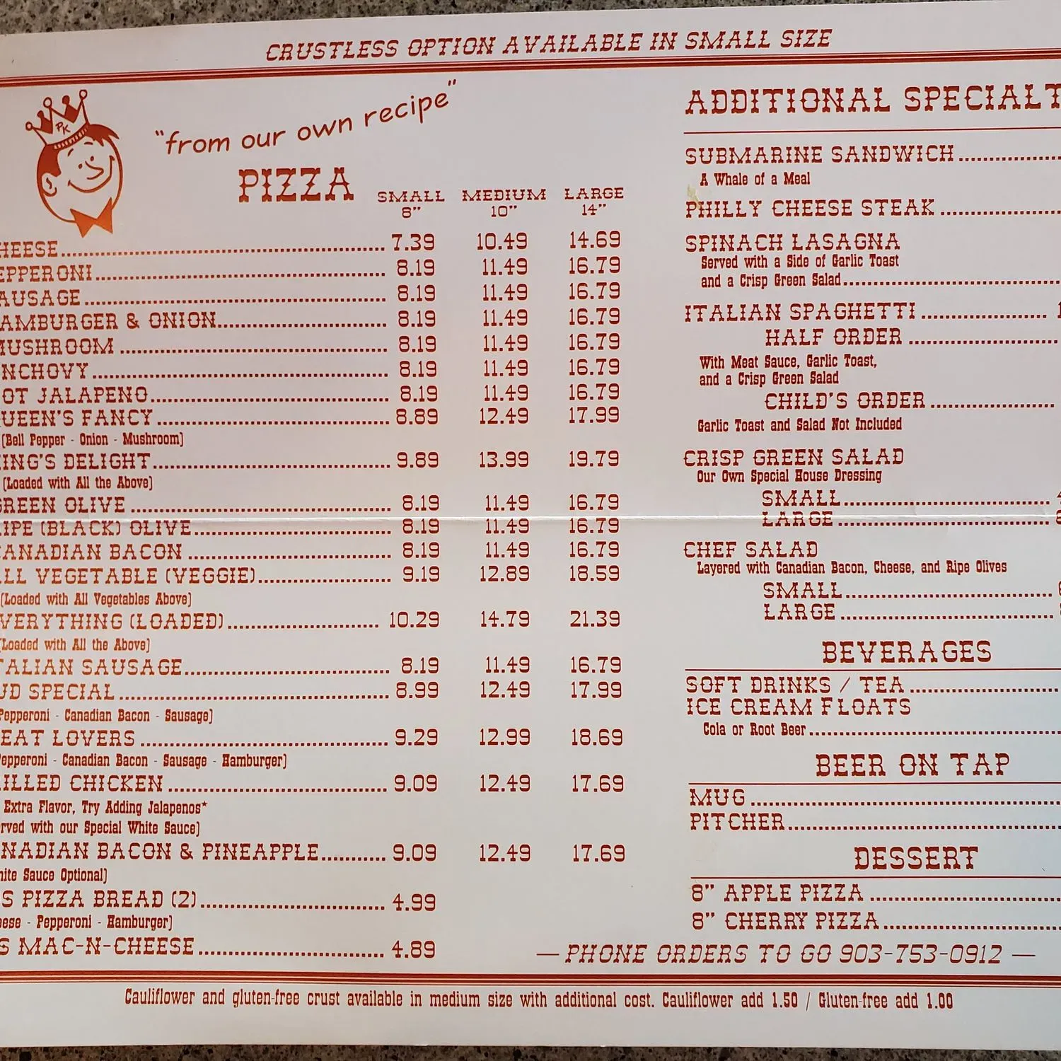 Menu 1