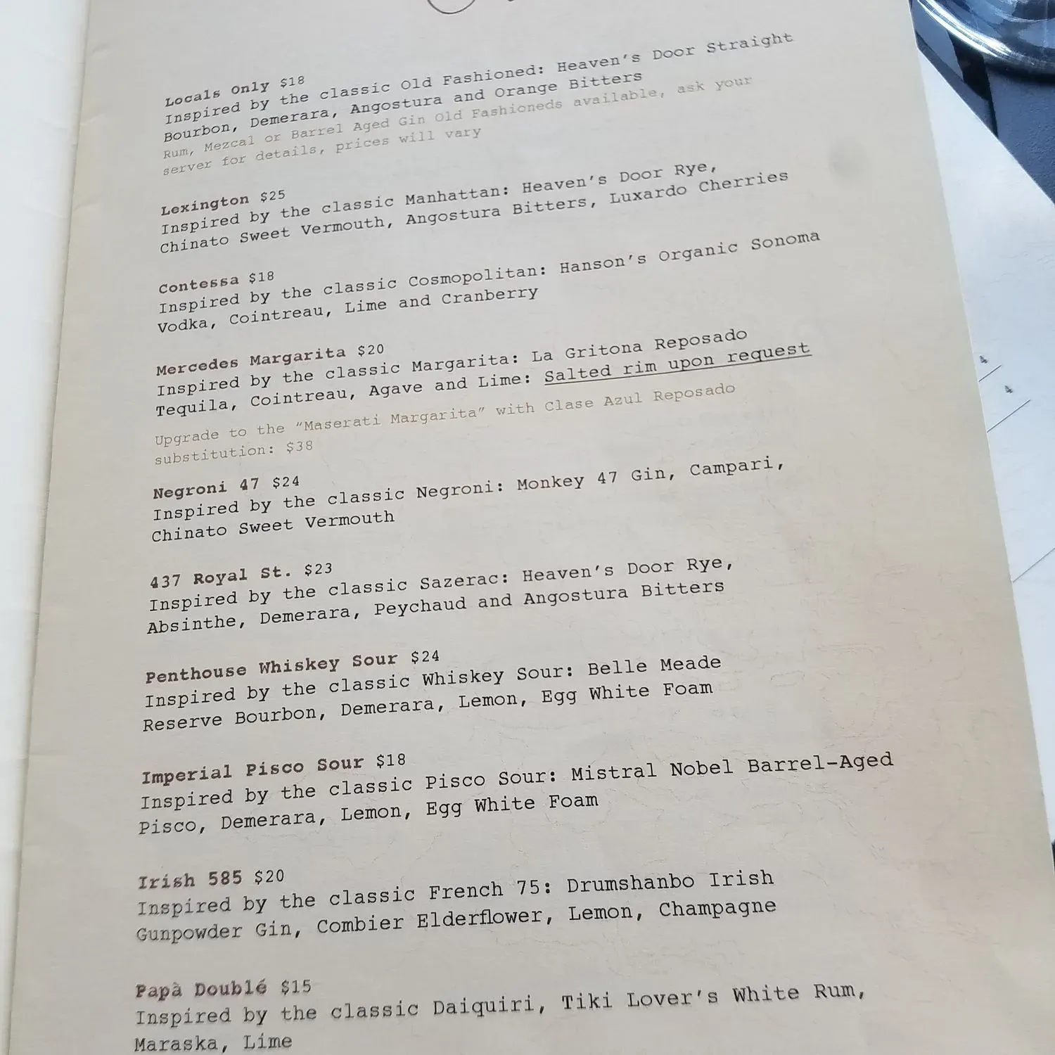 Menu 1