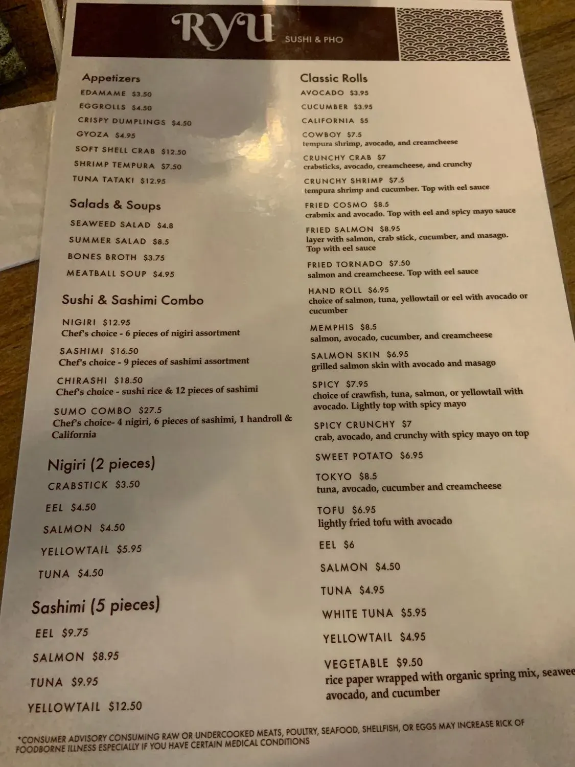 Menu 5