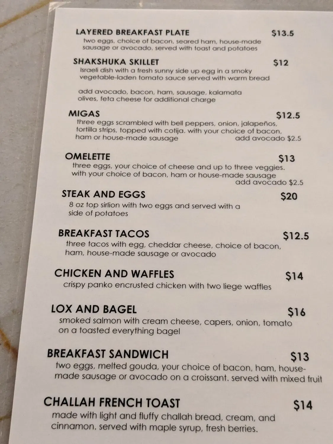 Menu 5