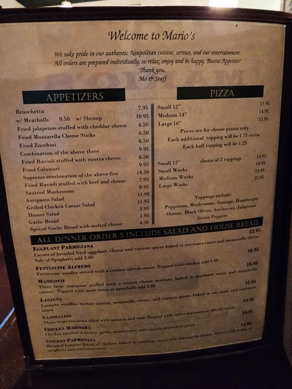 Menu 1