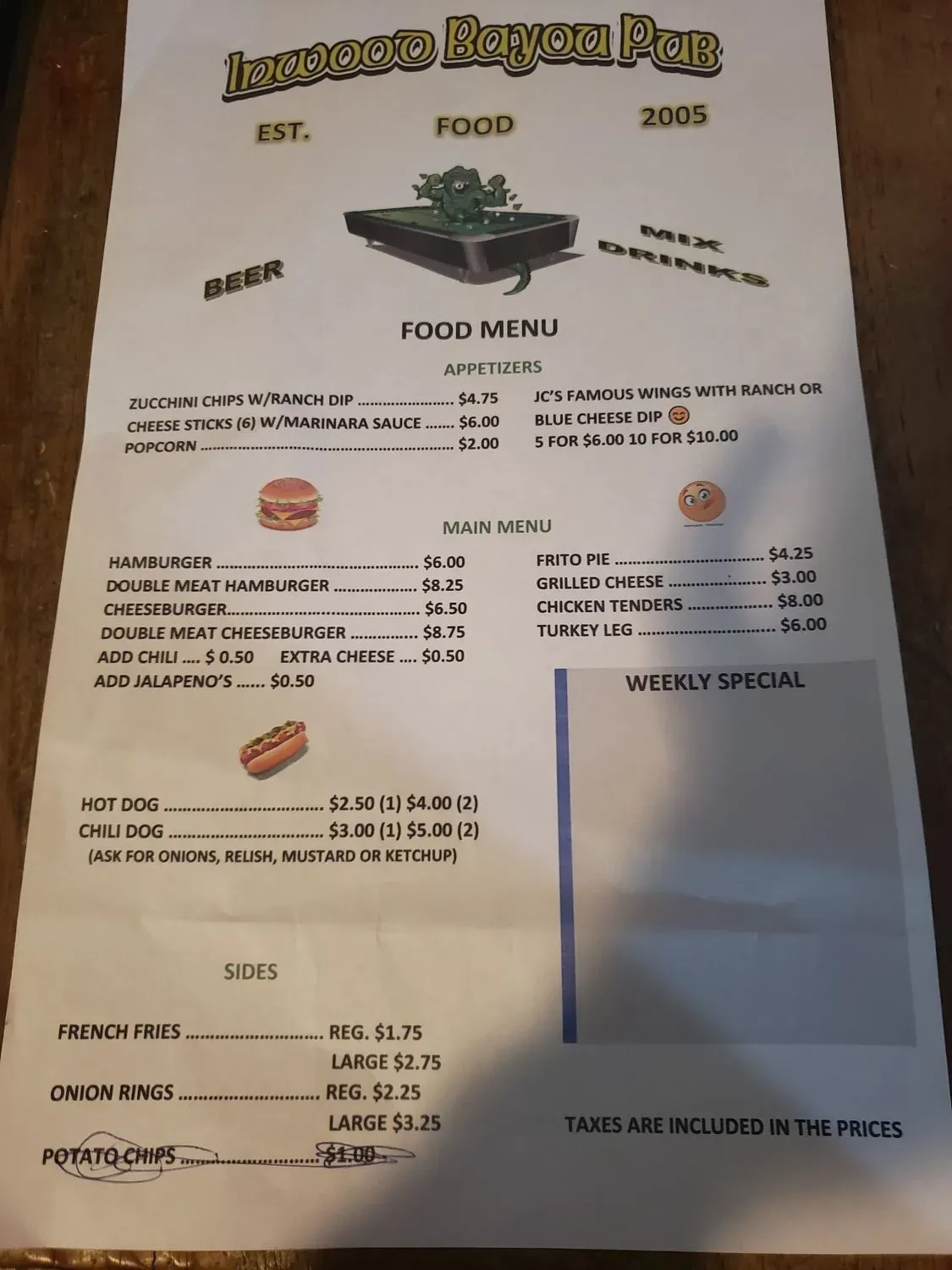 Menu 1