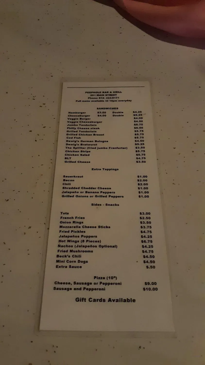 Menu 1