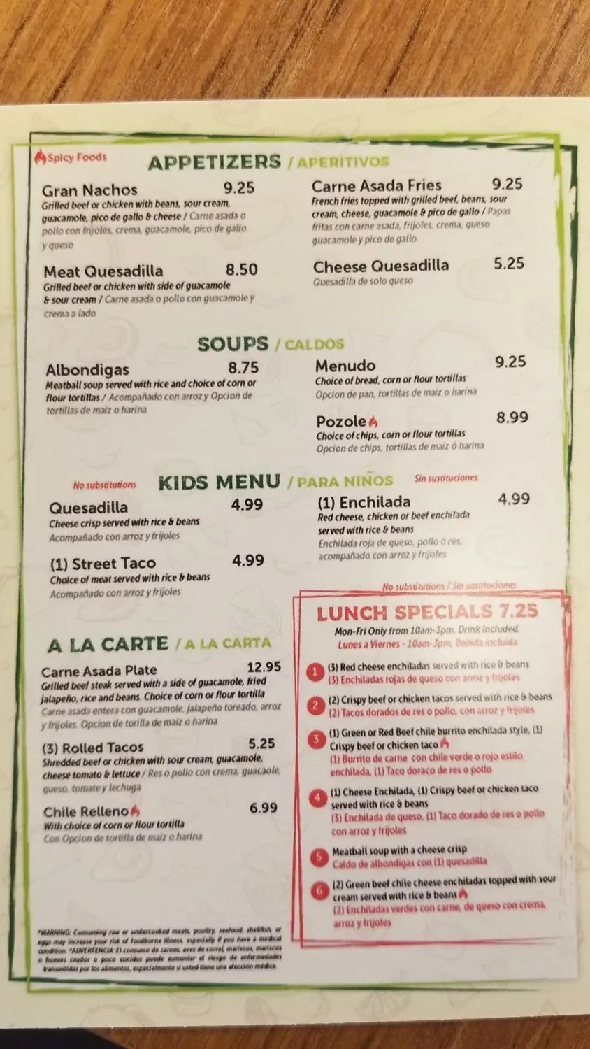 Menu 5