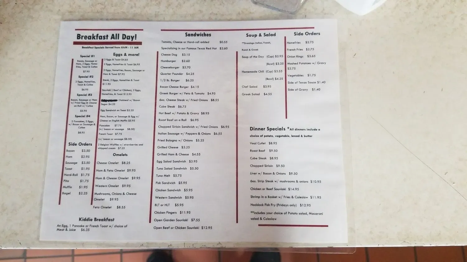 Menu 1