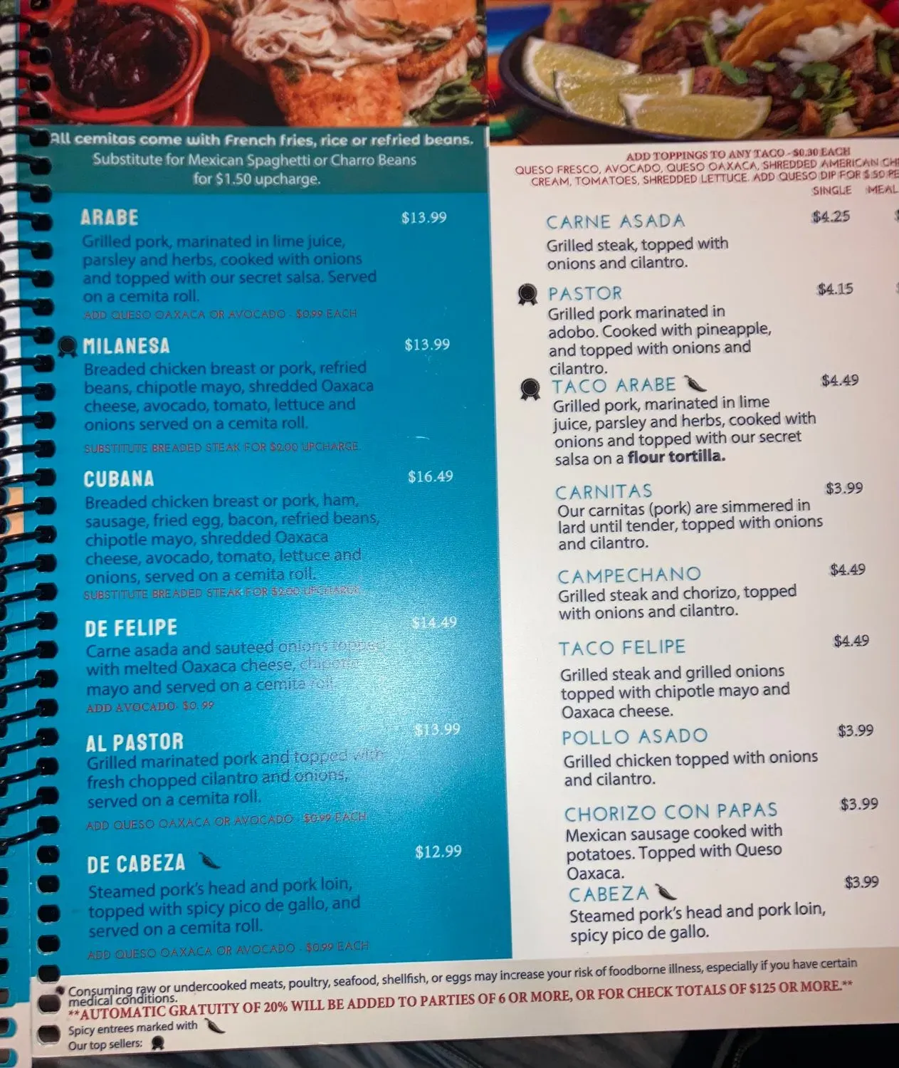 Menu 5