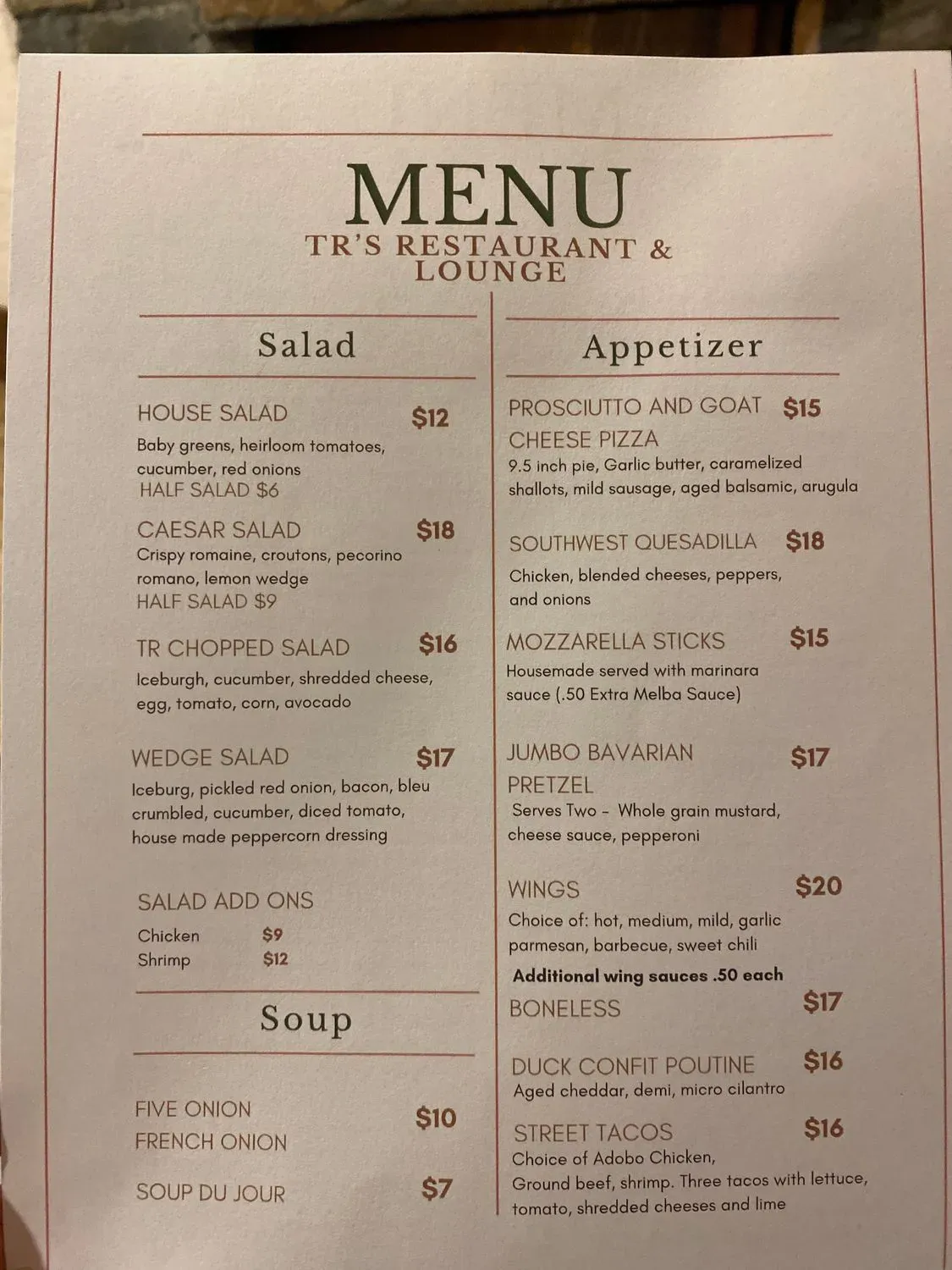 Menu 1