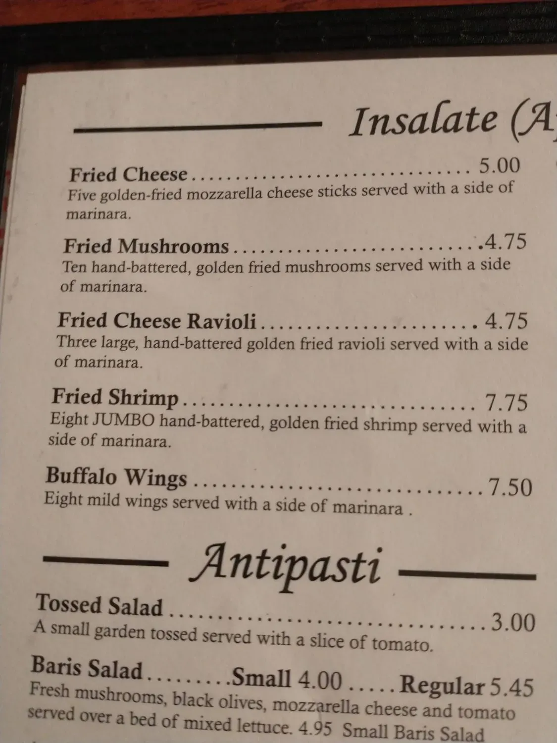 Menu 1