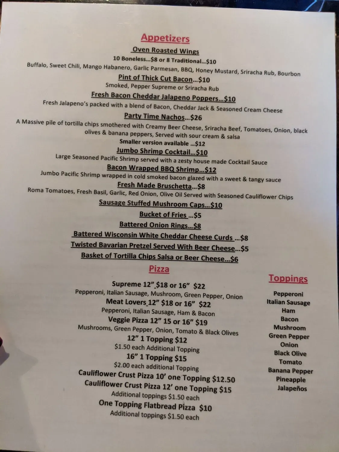 Menu 1