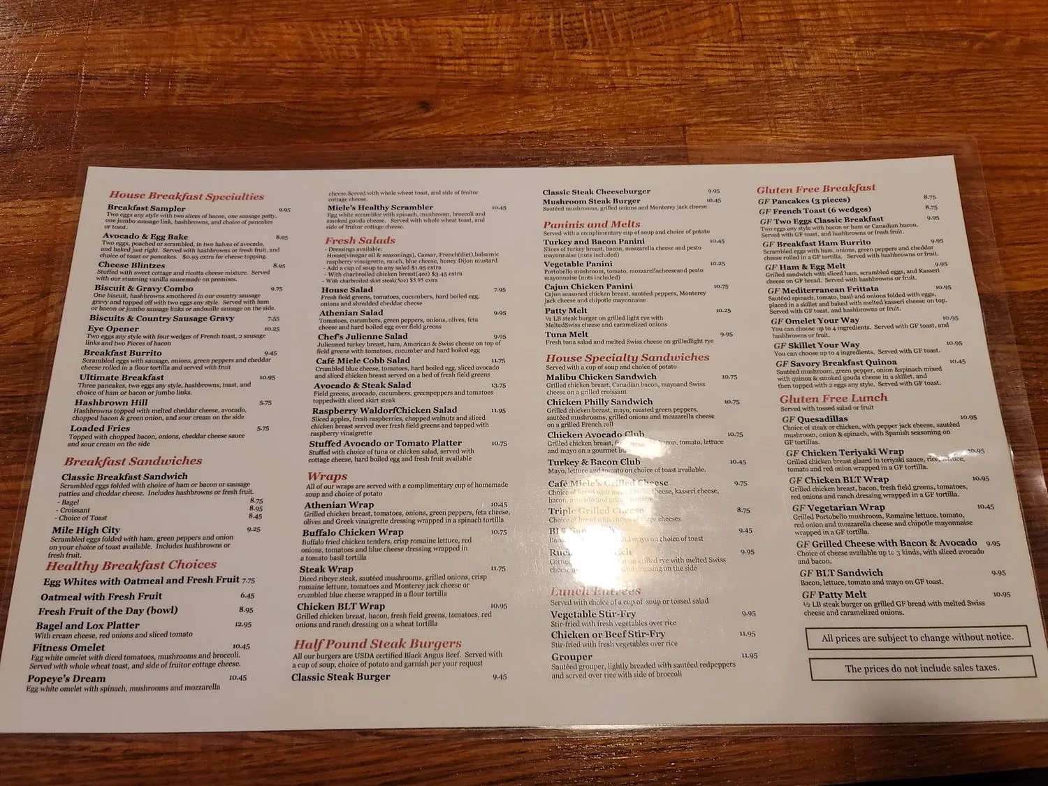 Menu 1