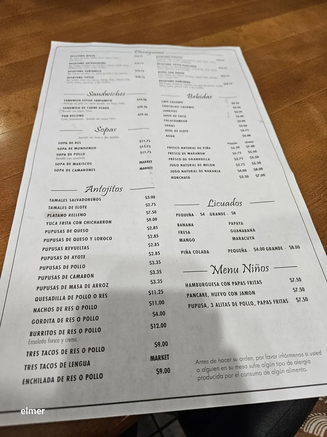 Menu 1