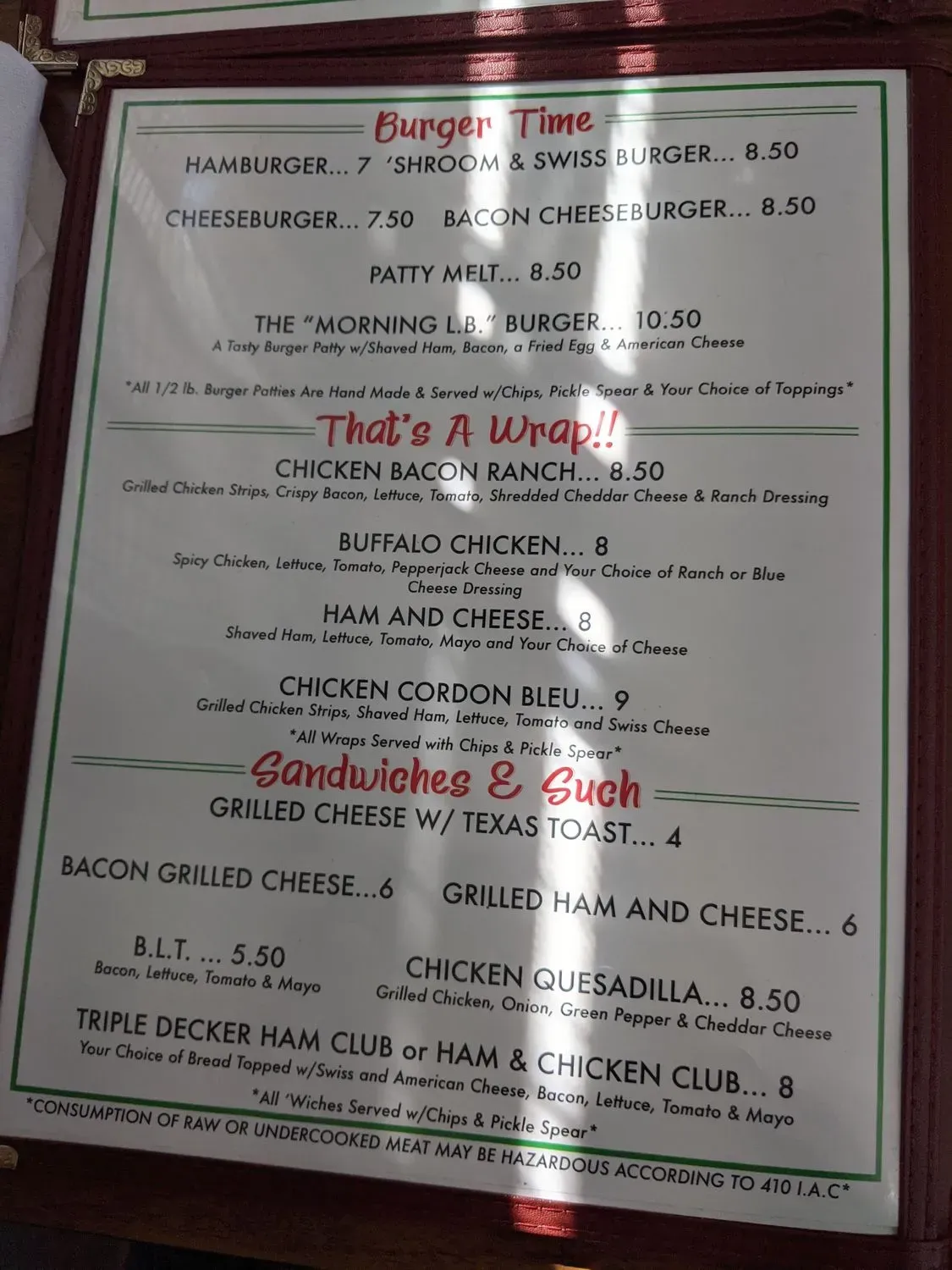 Menu 4