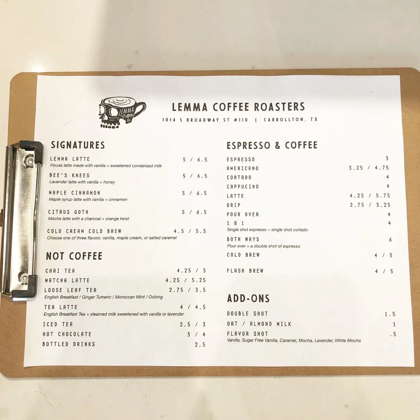 Menu 1