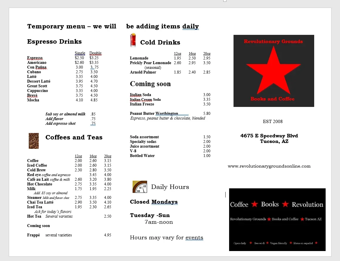 Menu 2