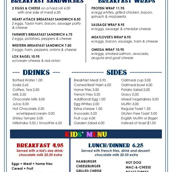 The Crystal Cafe Menu Vernon Township, NJ Checkle