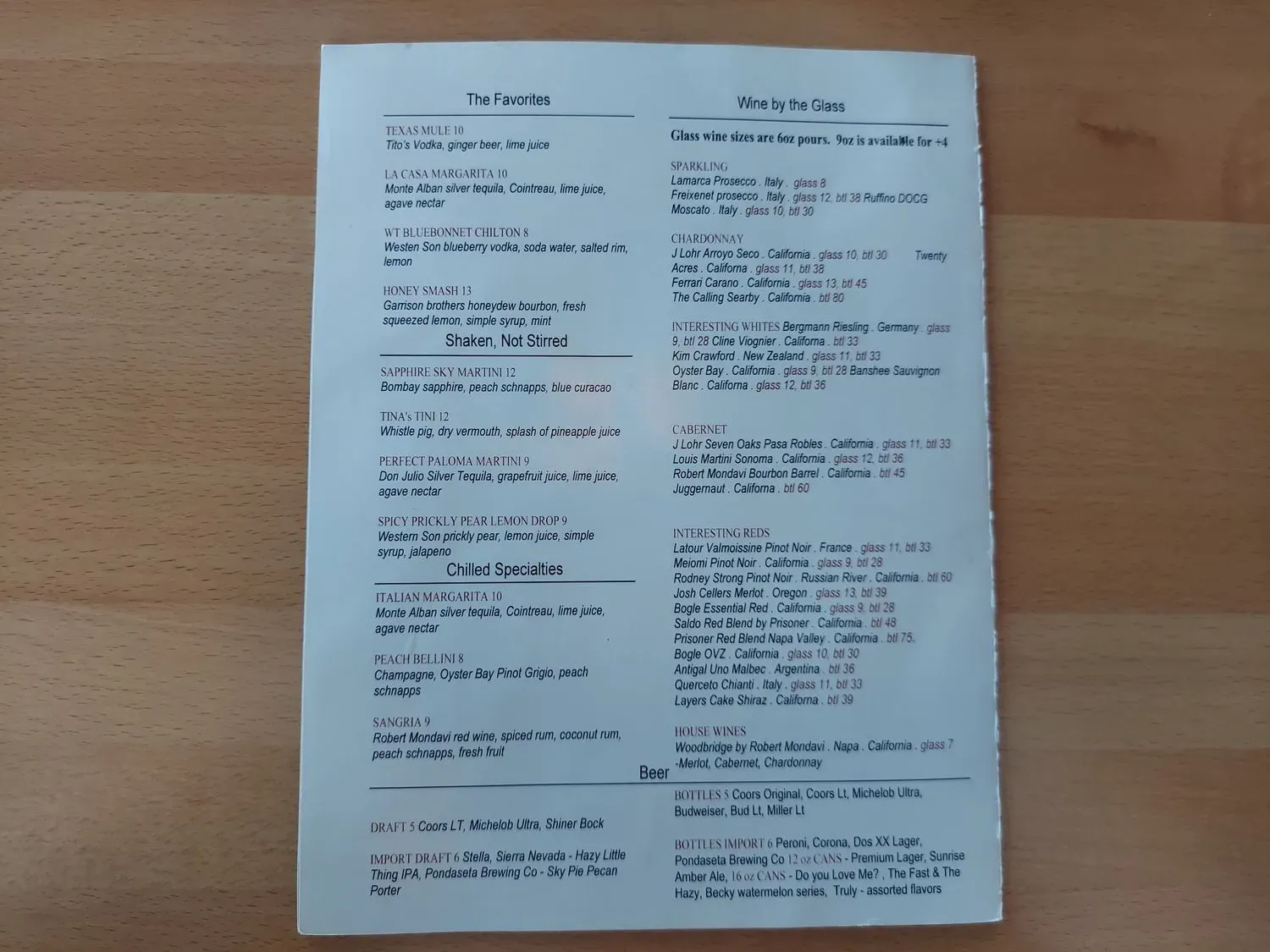 Menu 5