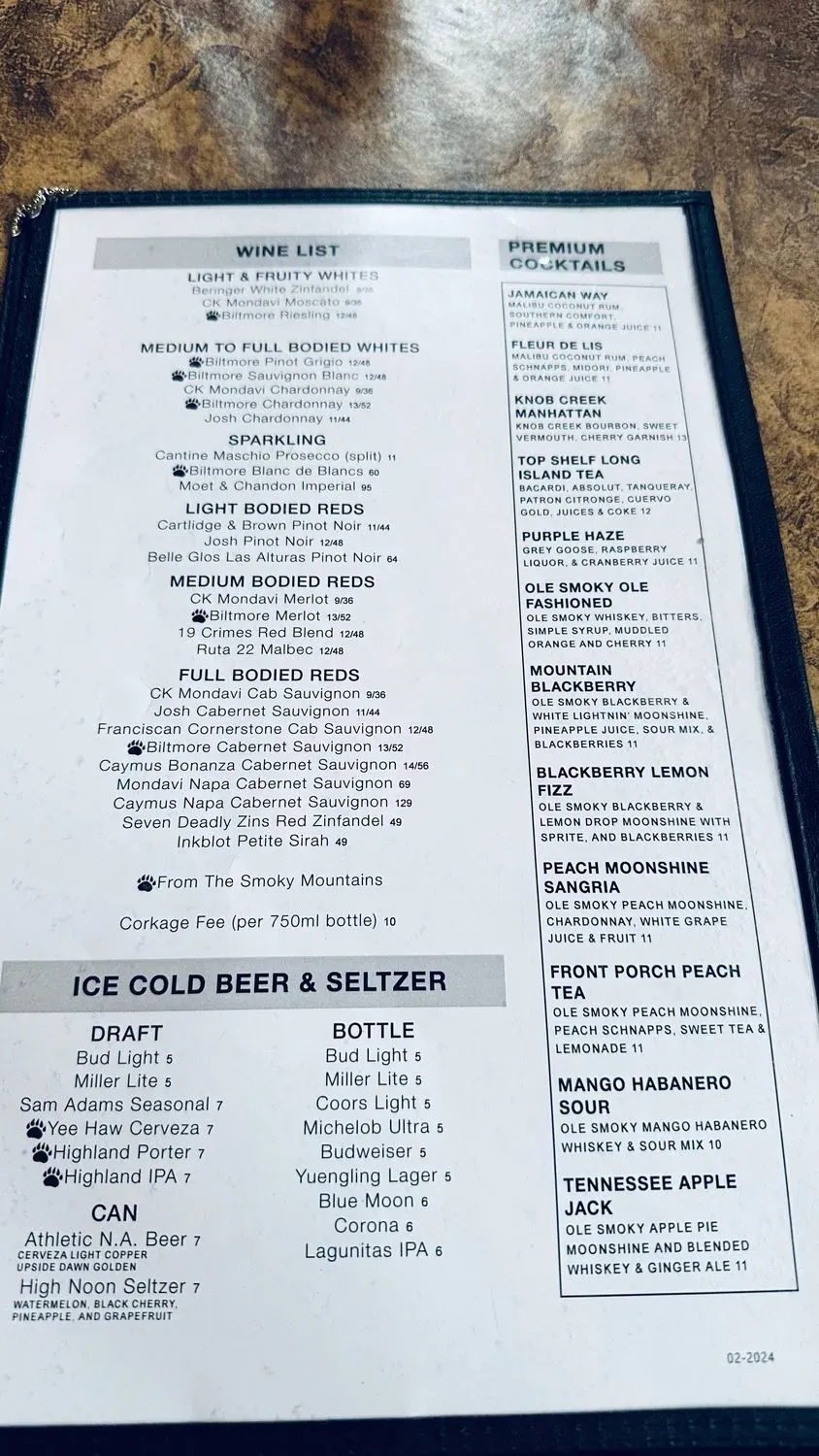 Menu 5