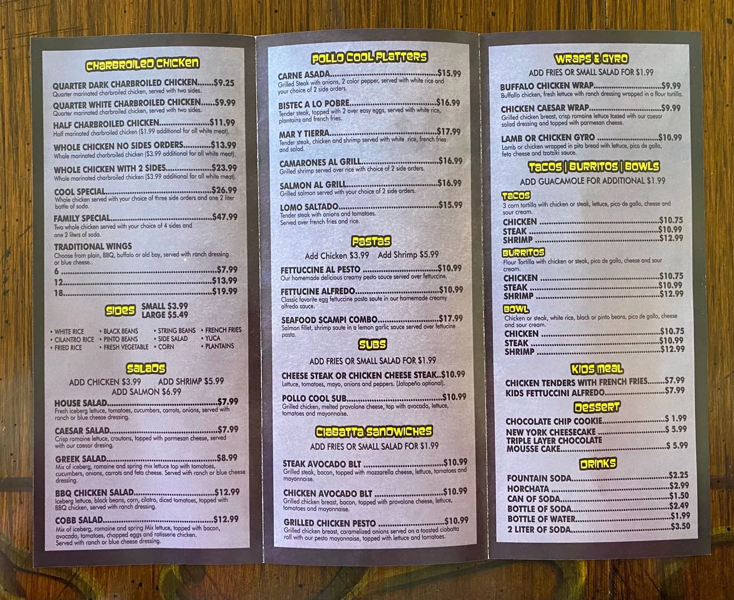 Menu 1