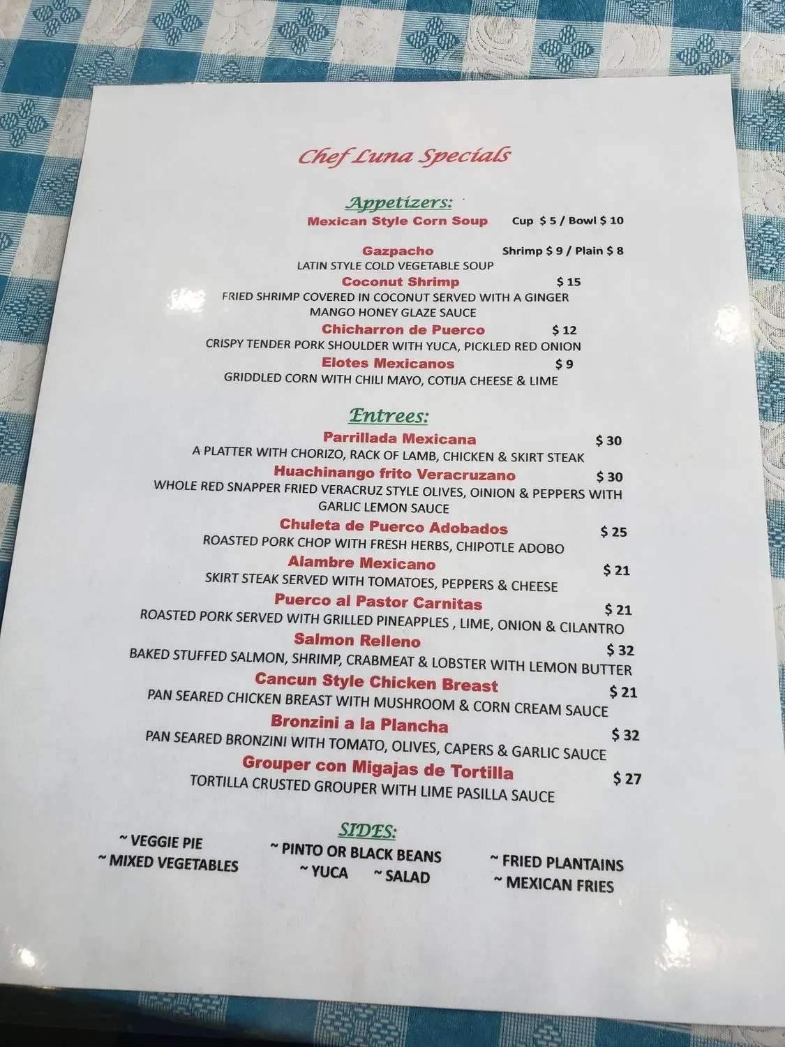 Menu 1