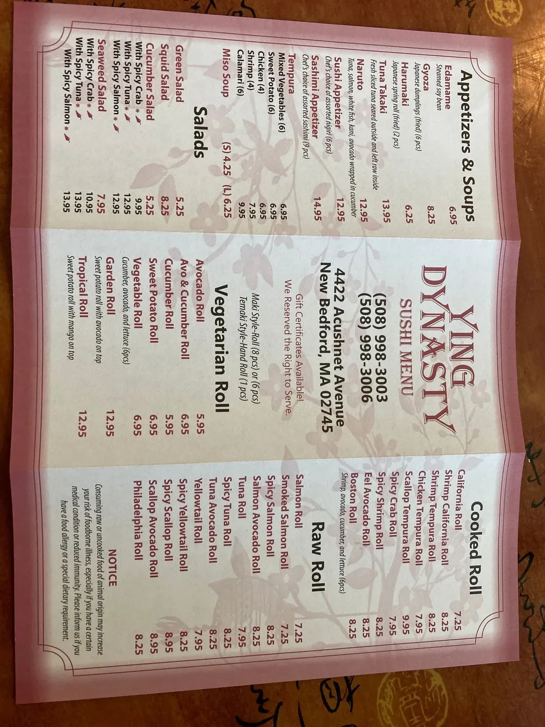 Menu 1