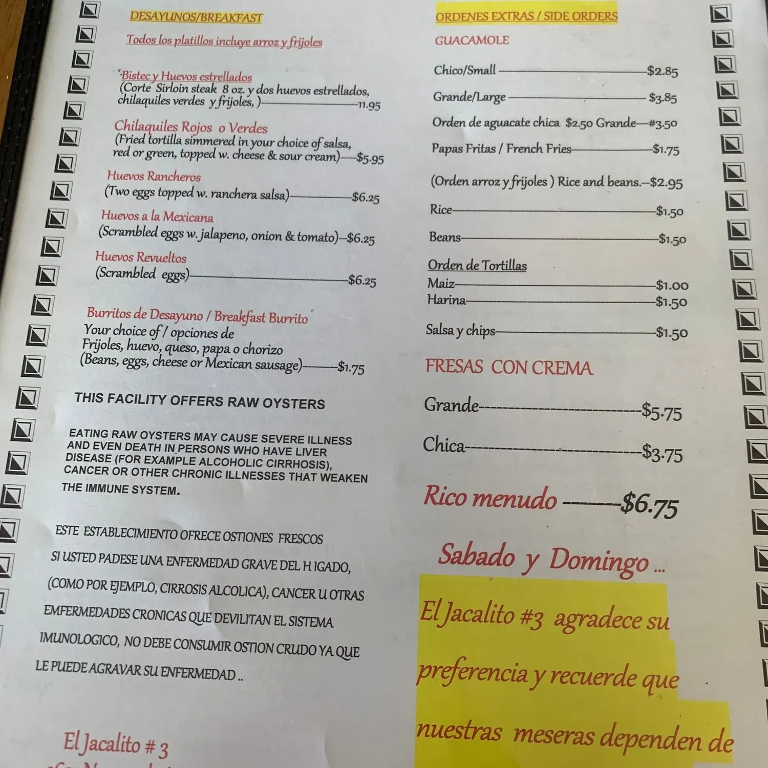 Menu 1